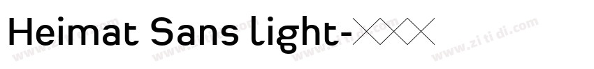 Heimat Sans light字体转换